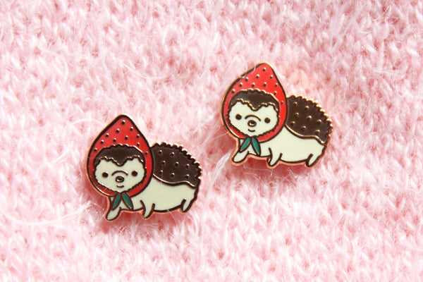 Strawberry Hedgehog Earrings